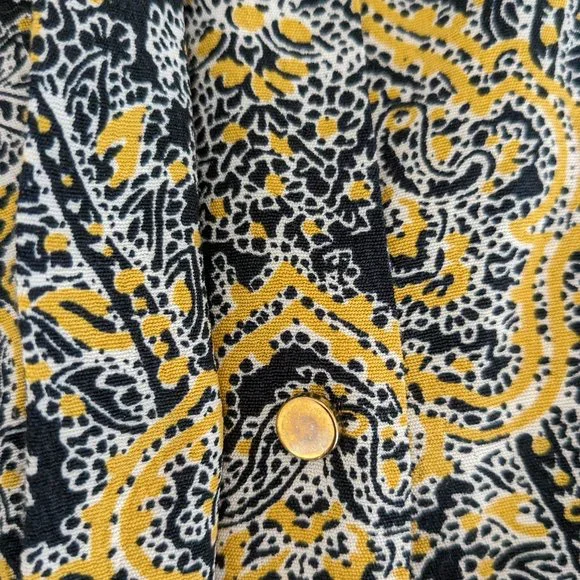 ZARA WOMAN Women's Long Sleeve Top Blouse Size M Multi-Color Print - Picture 4 of 7